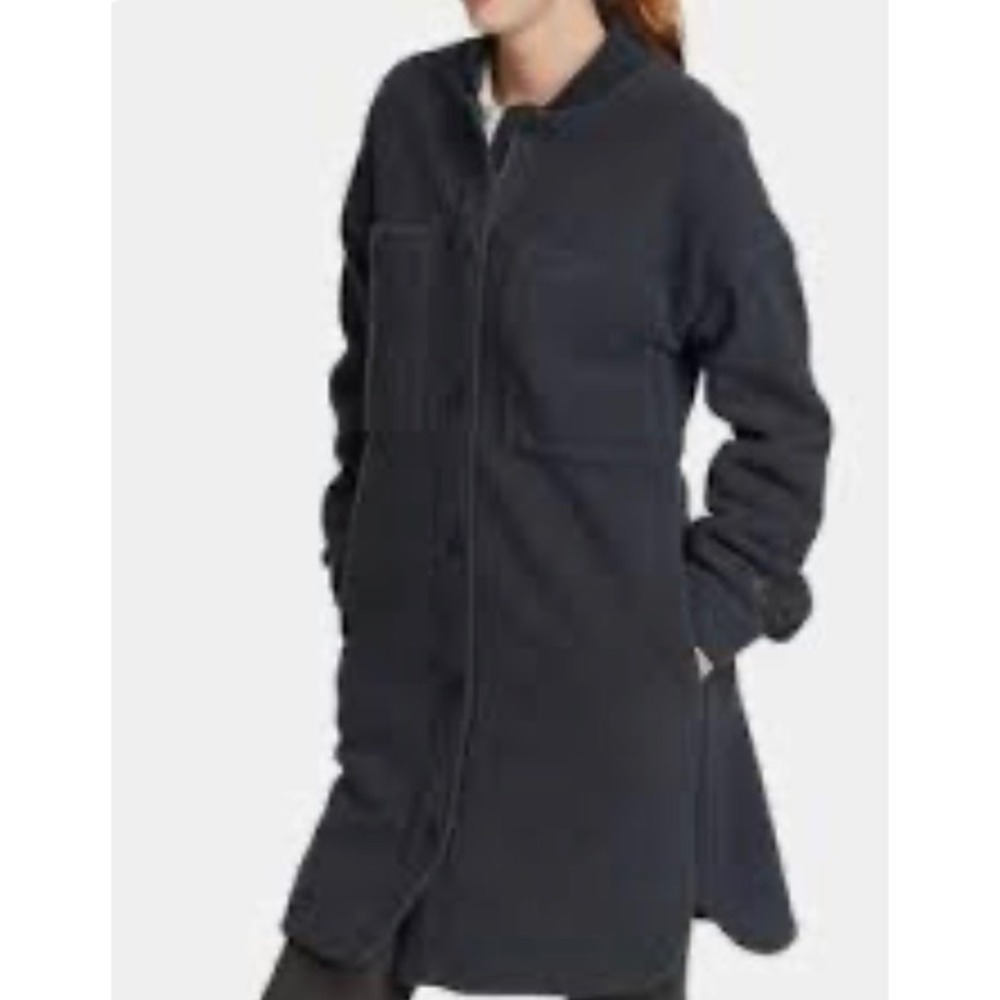 Eddie Bauer Lynden Fleece Parka In Storm Size XL Dark Grey Pockets